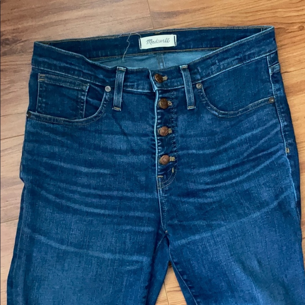 Madewell high waisted skinny jeans with buttons